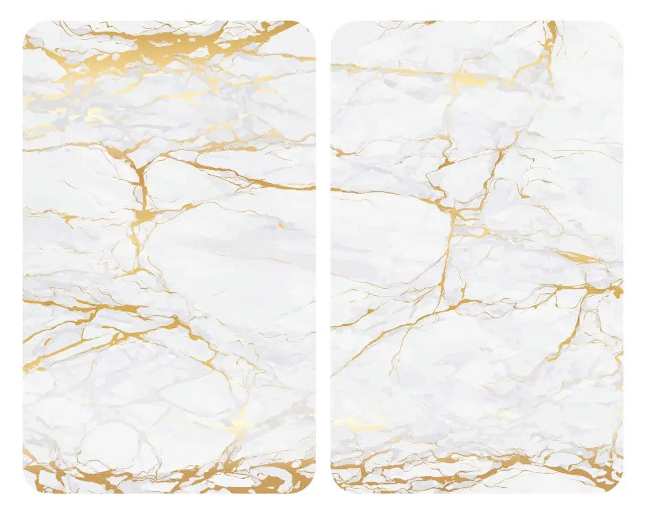 Wenko - Glass Stove Cover Plates Marble/Gold - Premium Kitchen Essentials ✨