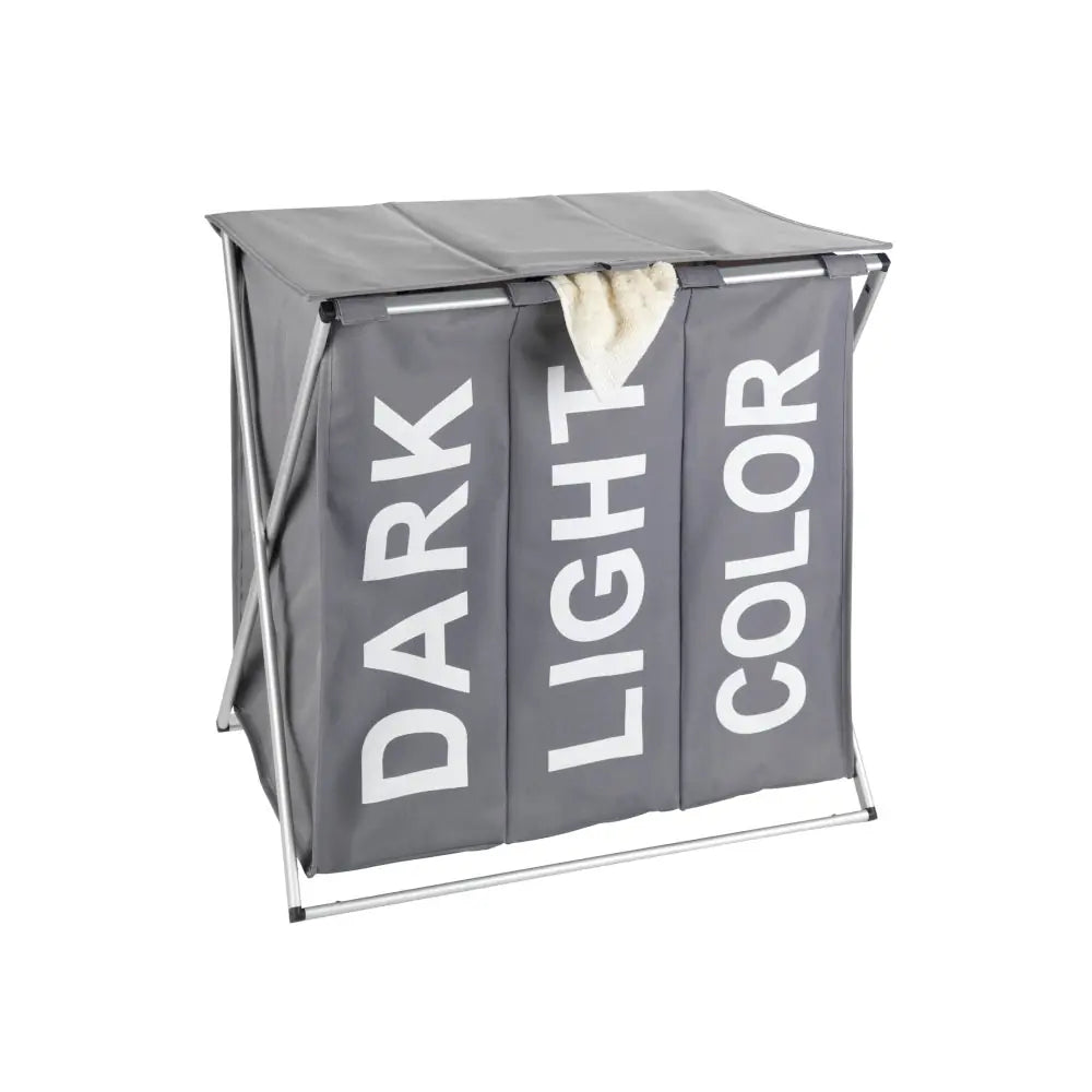 Wenko - Laundry Collector Trio Top Gray/Aluminum - Stylish & Practical Storage Solutions 🧺✨