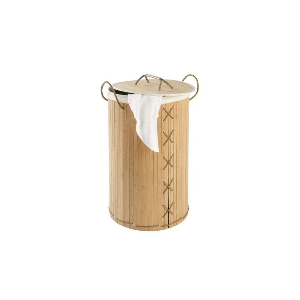 Wenko - Bamboo Round Laundry Box - Elevate Your Laundry Space! 🧺🌿