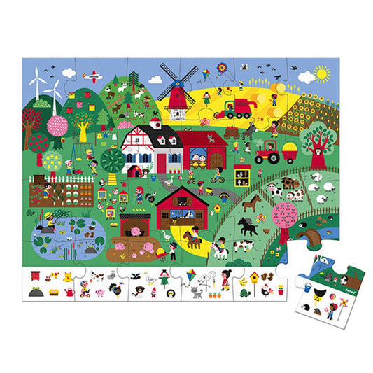 Puzzle Bauernhof mit Suchspiel
