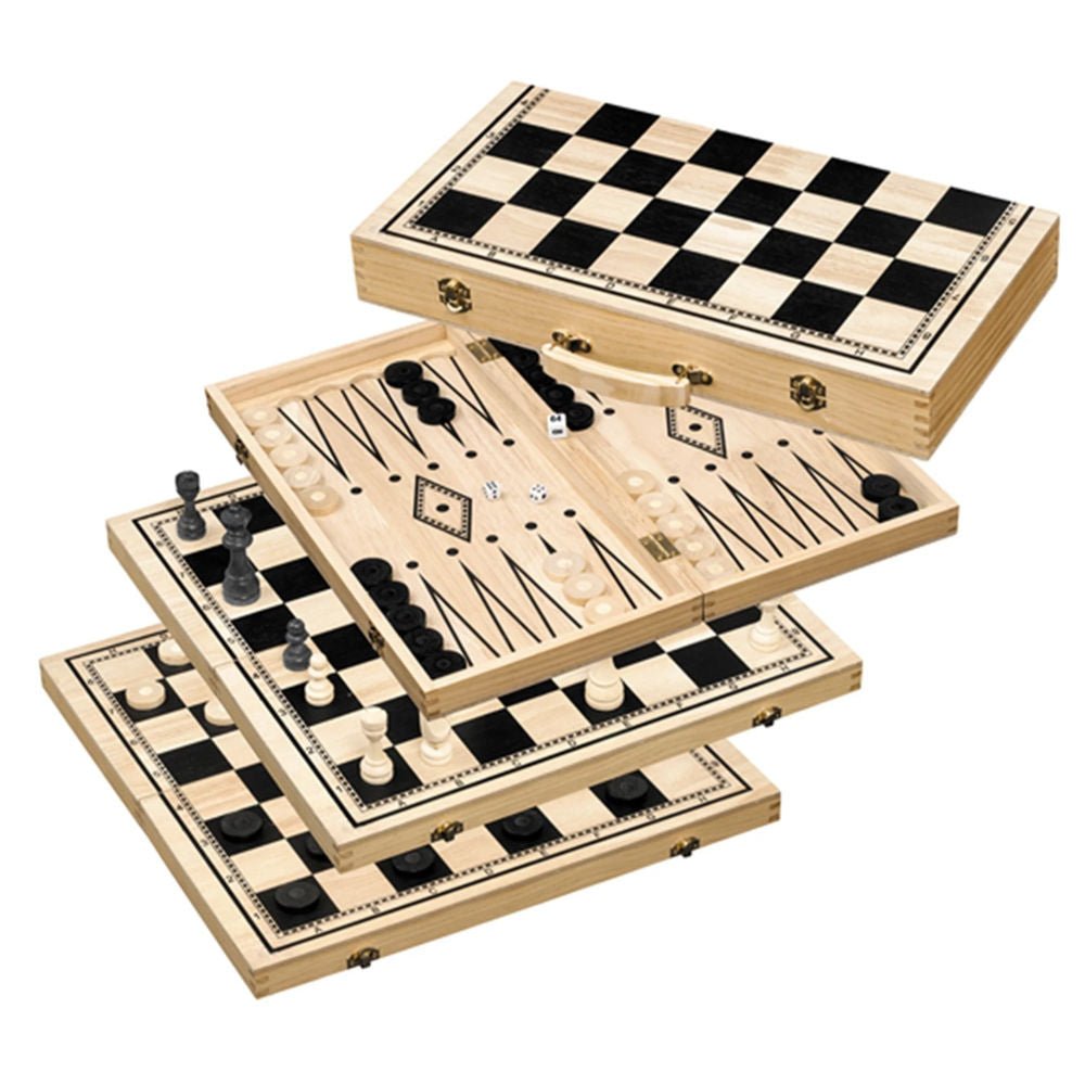 Schach - Backgammon - Dame - Set - Feld 50 mm - Backgammon - Speedjust Schweiz
