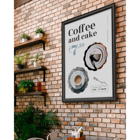 Alu Klapprahmen Standard, 25mm, Schwarz