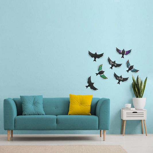 Securit® 3D Wandkreidetafel Silhouette Vogel, 7er - Set, 22x14cm - Wandtafel - Speedjust Schweiz