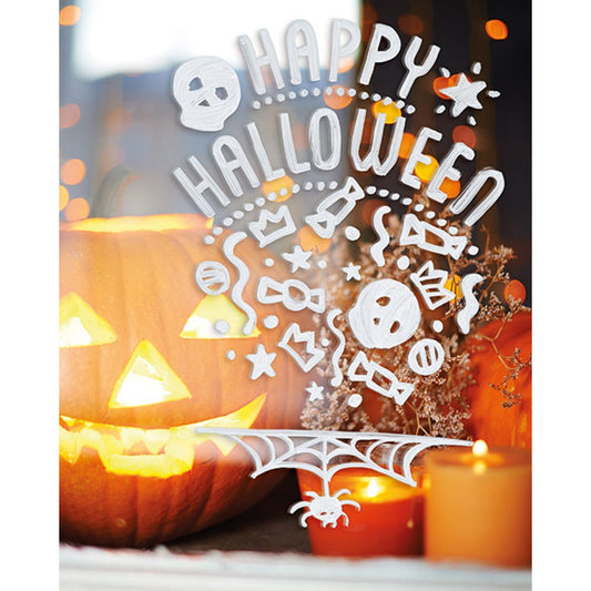 Securit® Fensterschablonen Halloween, 3er Set, Format: A2, inkl. 1 Securit® Kreidestift - Schablone - Speedjust Schweiz