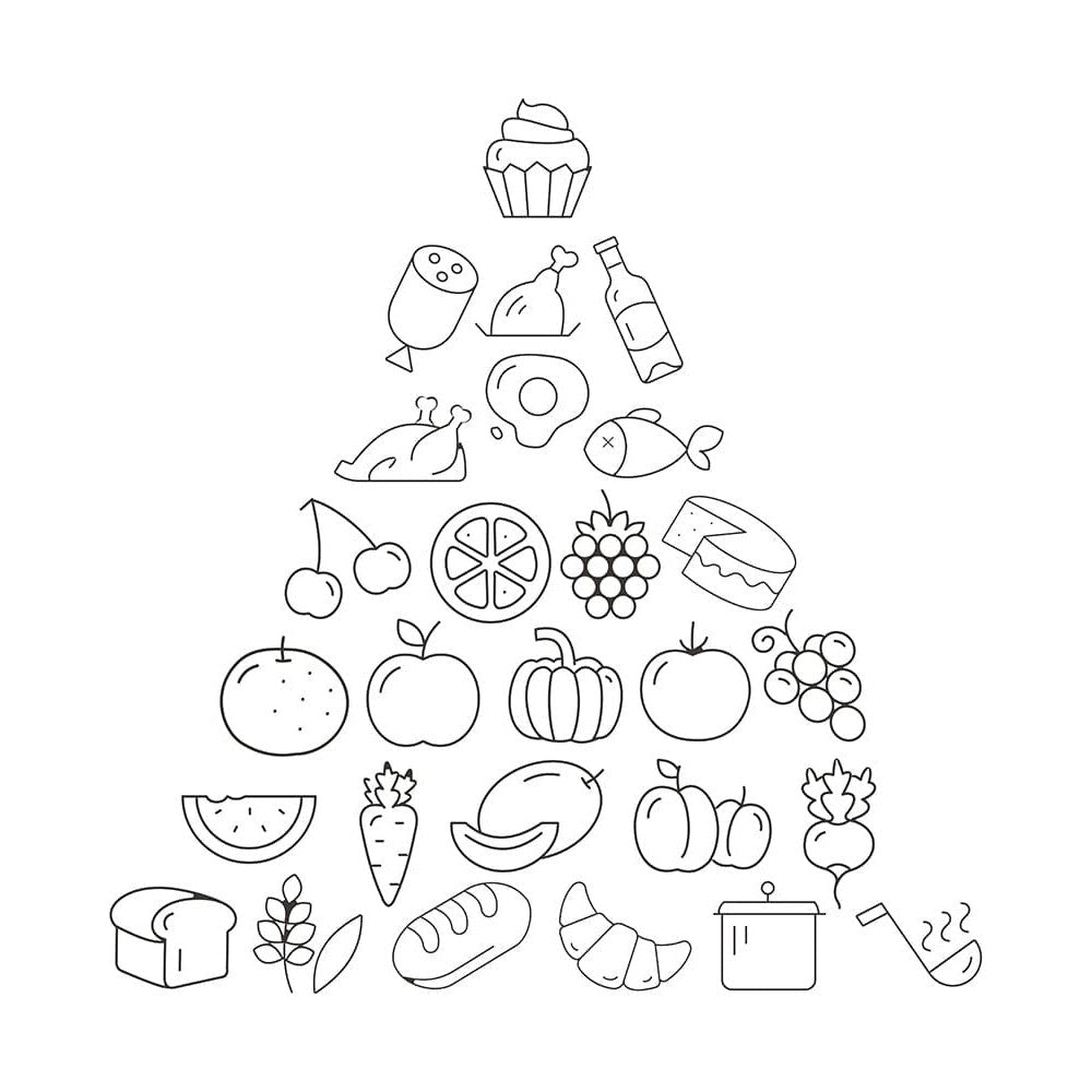 Securit® Fensterschablonen "Windoodle", Format: A2, Thema: Food, inkl. 1 Securit® Kreidestift, 3er Set - Schablone - Speedjust Schweiz