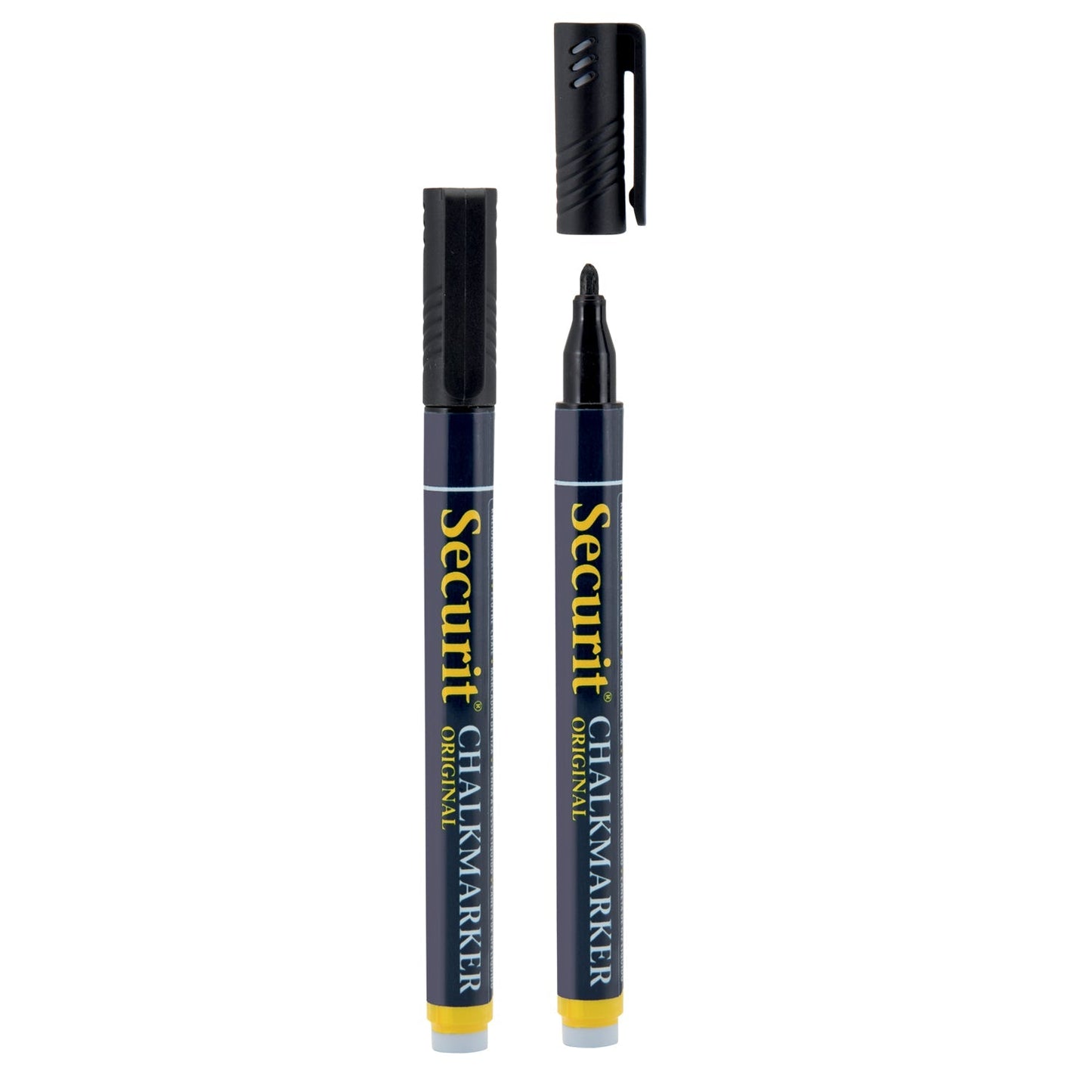 Securit® Kreidemarker, 1 - 2mm, 2er - Set, Schwarz - Kreidemarker - Speedjust Schweiz