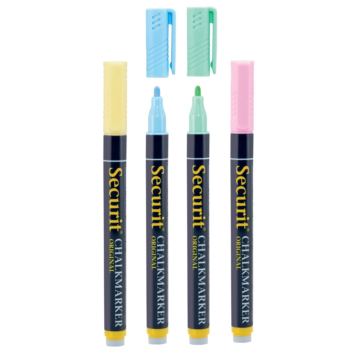Securit® Kreidemarker, 1 - 2mm, 4er - Set, Pastellfarben - Kreidemarker - Speedjust Schweiz