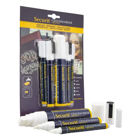 Securit® Kreidemarker, 5er - Set Mix, Weiss - Kreidemarker - Speedjust Schweiz