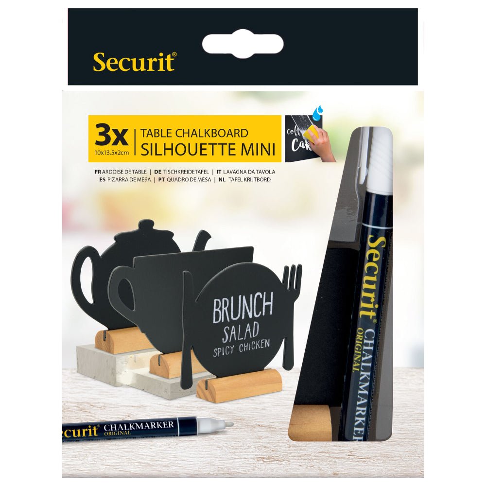 Securit®, Mini Tischkreidetafel "Mix", 3er - Set - Tischaufsteller / Tags - Speedjust Schweiz