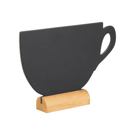 Securit® Tischkreidetafel „Kaffeetasse“ Aufsteller 34×21 cm mit Holzfuss - Tischaufsteller / Tags - Speedjust Schweiz