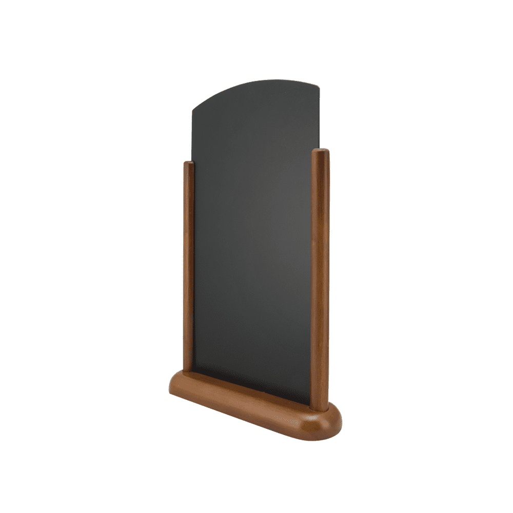 Securit® Tischkreidetafel mit Holzrahmen, Dunkelbraun, 26x41cm - Tischaufsteller / Tags - Speedjust Schweiz