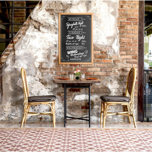 Securit® Wandkreidetafel Budget – Holzrahmen Hellbraun, 60x80cm - Wandtafel - Speedjust Schweiz