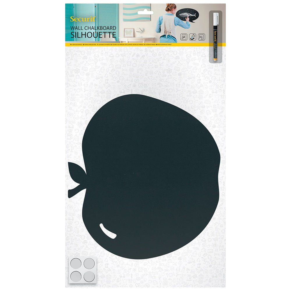 Securit® Wandkreidetafel Silhouette Apfel, 32x29cm - Wandtafel - Speedjust Schweiz