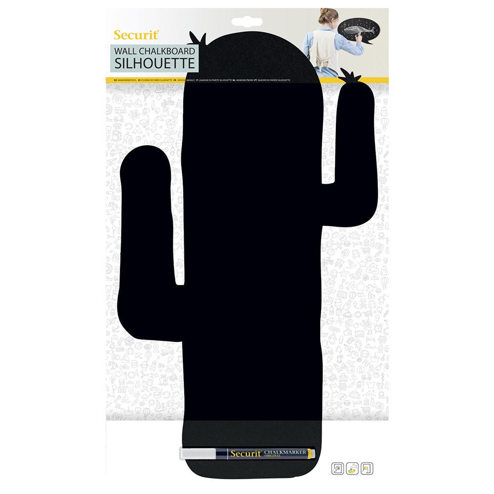 Securit® Wandkreidetafel Silhouette Kaktus, 28x48cm - Wandtafel - Speedjust Schweiz