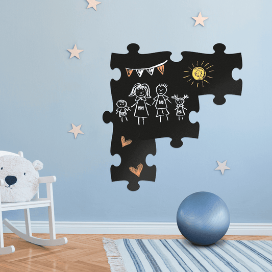 Securit® Wandkreidetafel Silhouette Puzzle, 6er - Set, 40x30cm - Wandtafel - Speedjust Schweiz