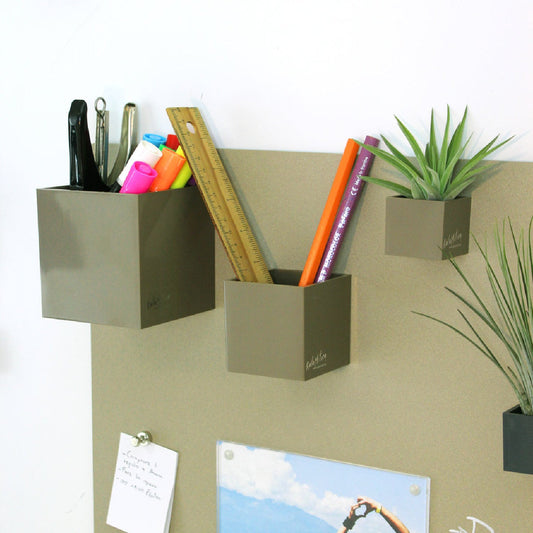 KalaMitica® Magnetische Würfelbehälter Neodym, Ø 3,5-6-9, Taupe, 3 Stk.