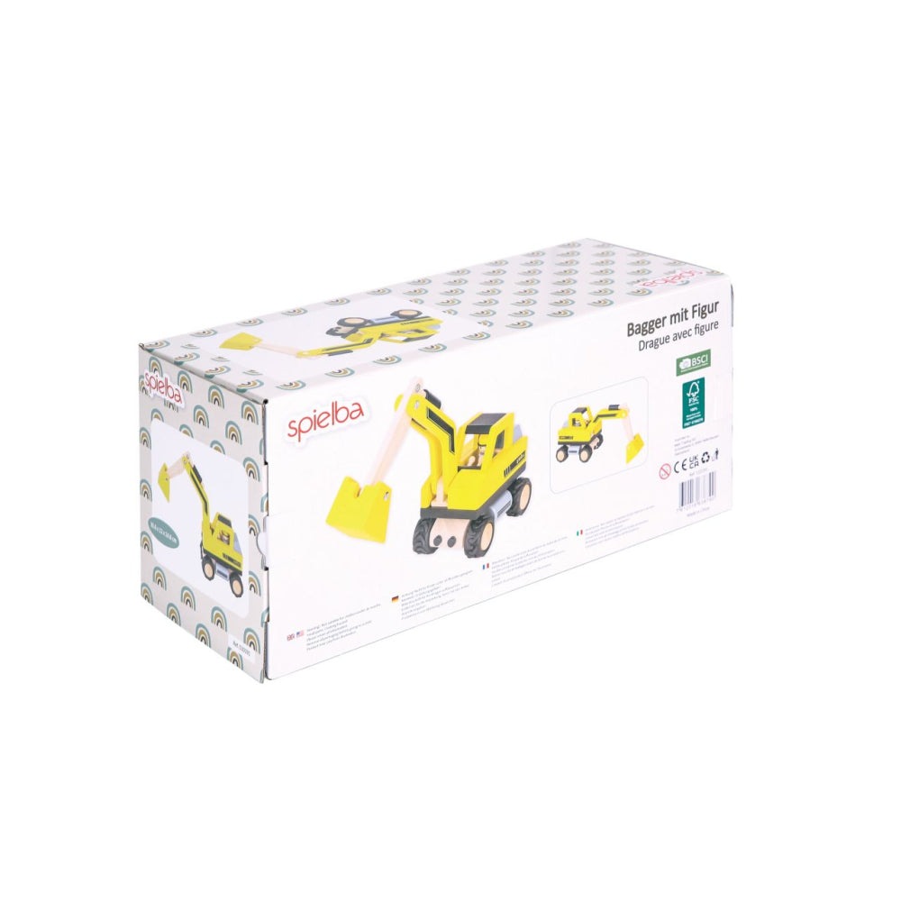 Escavatore con figura realizzato al 100% in FSC