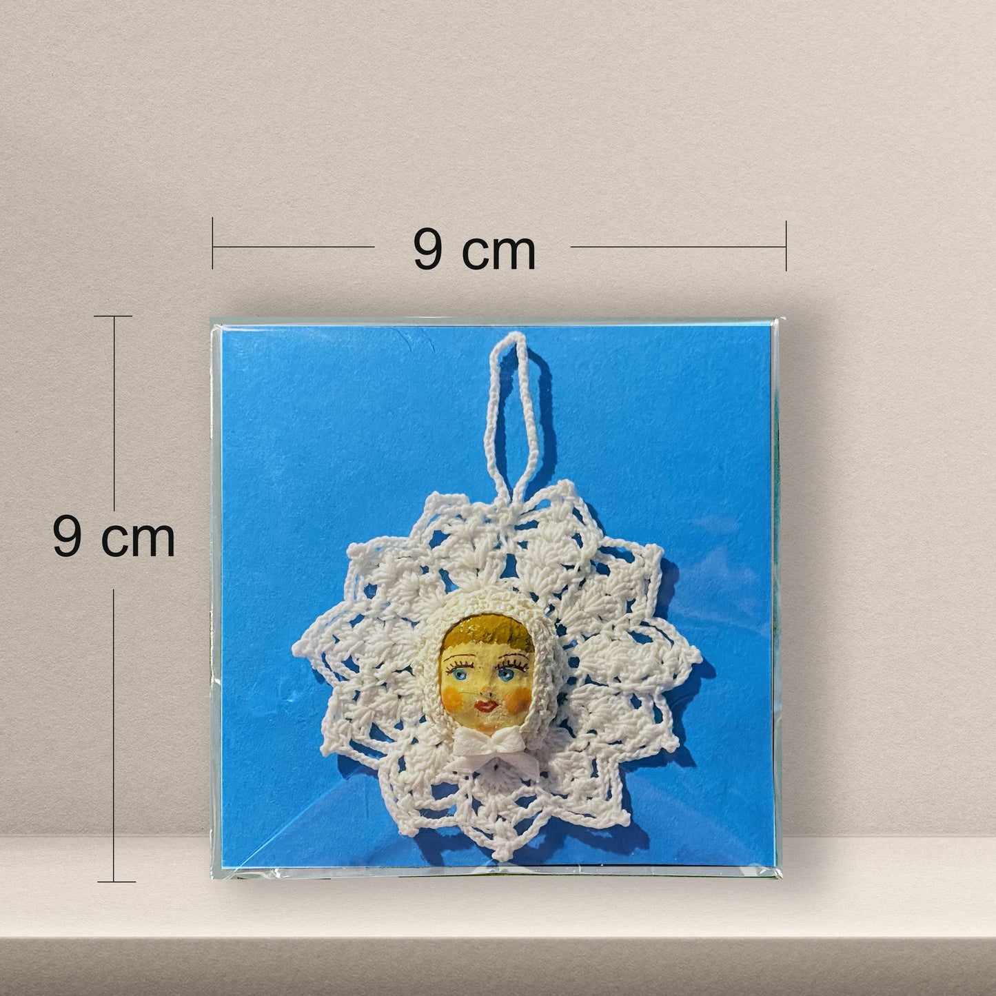 Weihnachtssmuck Handgehäkelter Engel „Schneestern“
