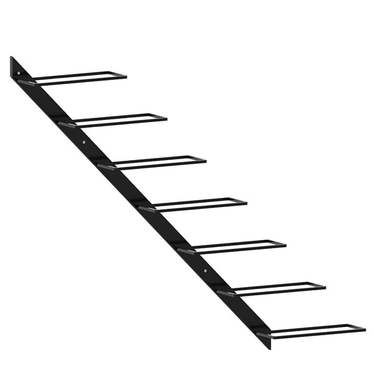 Wand - Weinregal für 7 Flaschen Schwarz Metall - Weinregale - Speedjust Schweiz