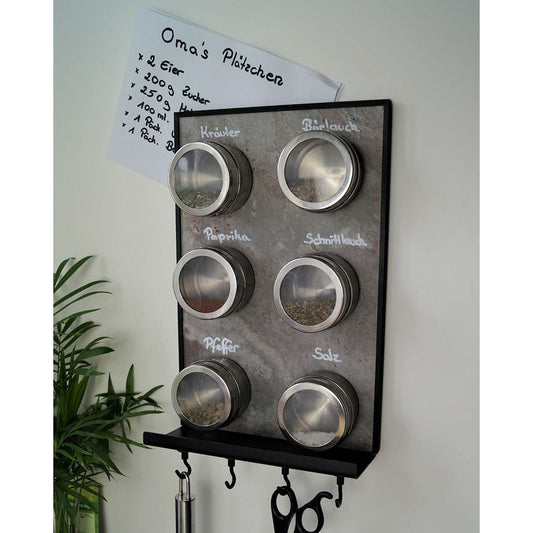 Schiefertafel Magnetisch mit Ablage "Purple Grey", 20x30cm