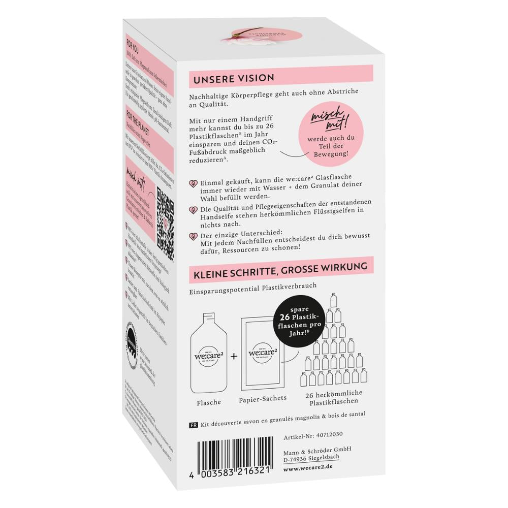 Set introduttivo, granuli di sapone per le mani, magnolia e sandalo