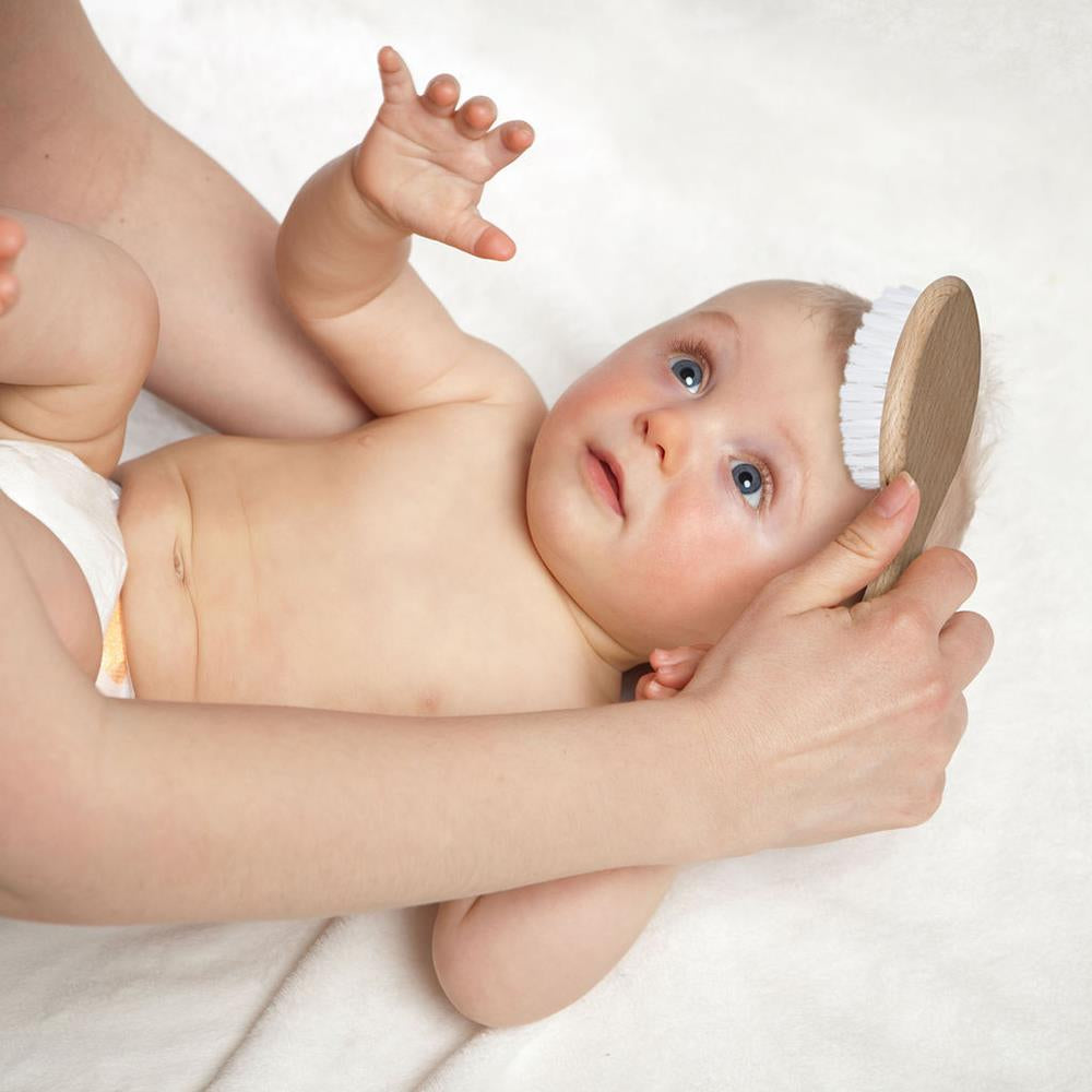 Spazzola per capelli in nylon biologico per bambini Wild & Stone vegana in legno di faggio