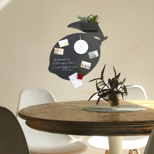 KalaMitica® Magnetische Kreidetafel "Zitrone", 38x56cm, Schwarz