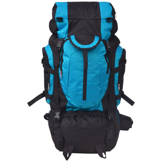 Zaino da trekking XXL 75 L nero e blu