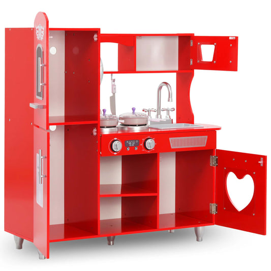 Cucina giocattolo per bambini MDF 84x31x89 cm Rosso