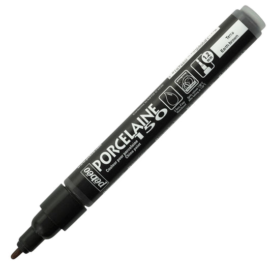 Pebeo Porcelaine 150 Paint Marker - Earth Brown, Breit