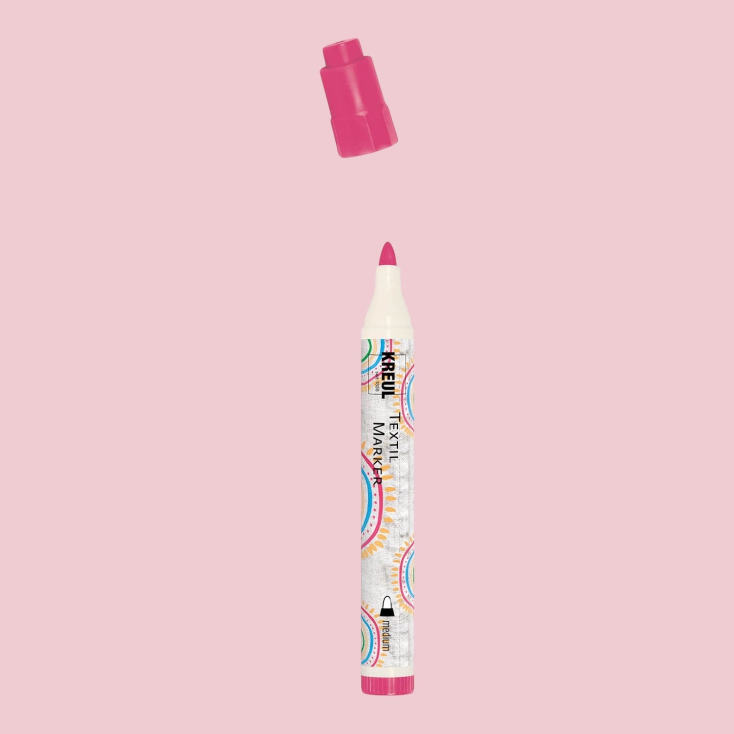 Kreul Textil Marker Medium, Pink , 2-4 mm