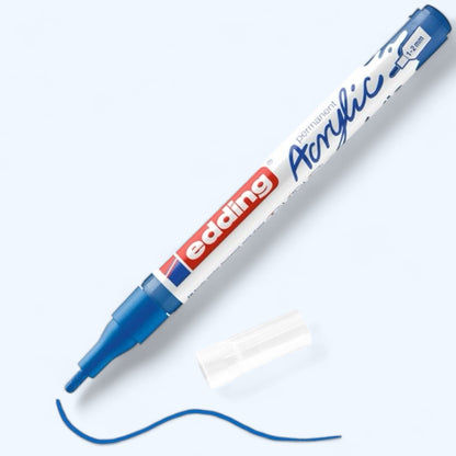 Edding 5300 Acrylmarker enzianblau 903 , Rundspitze 1-2 mm