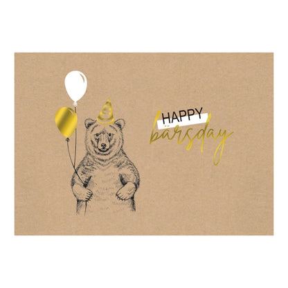Postkarte Happy Bärsday