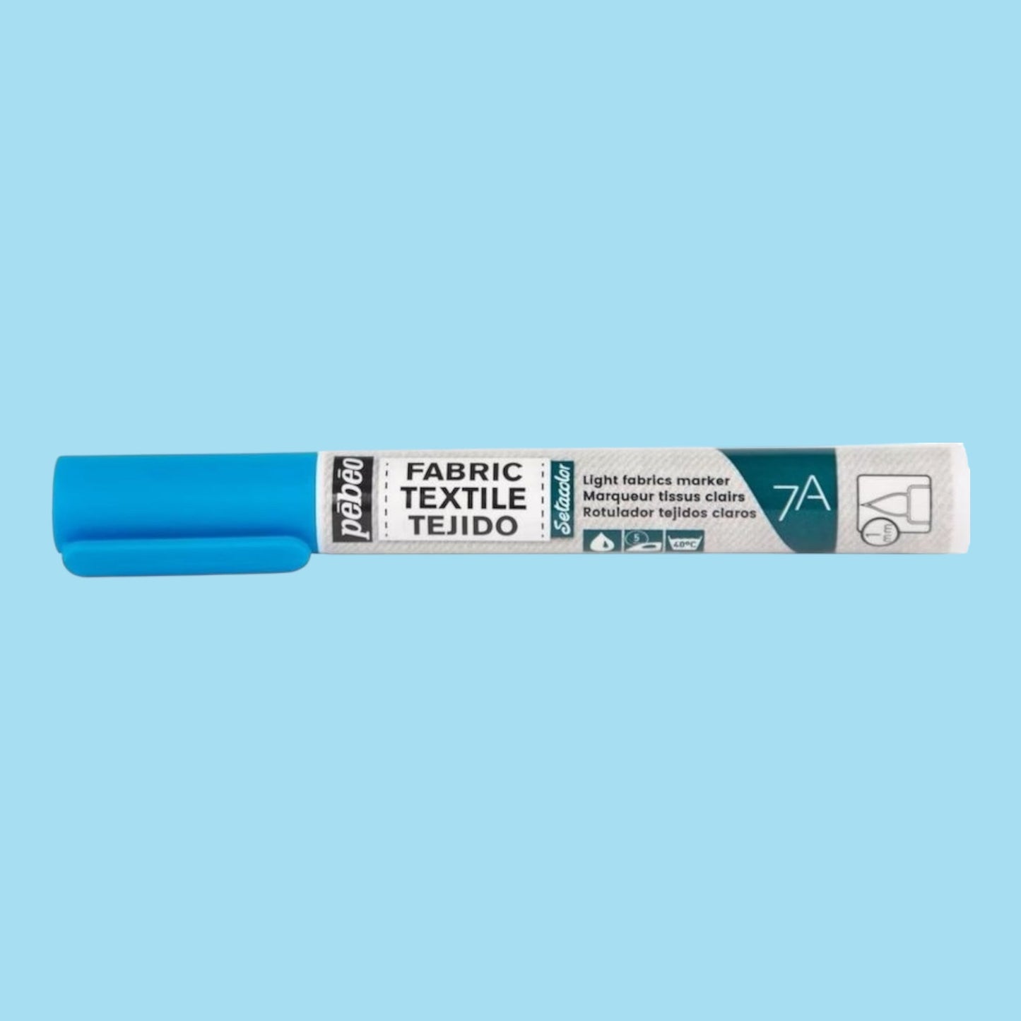 Pébéo Setacolor Stoffmarker 7A – Hellblau, für helle Stoffe