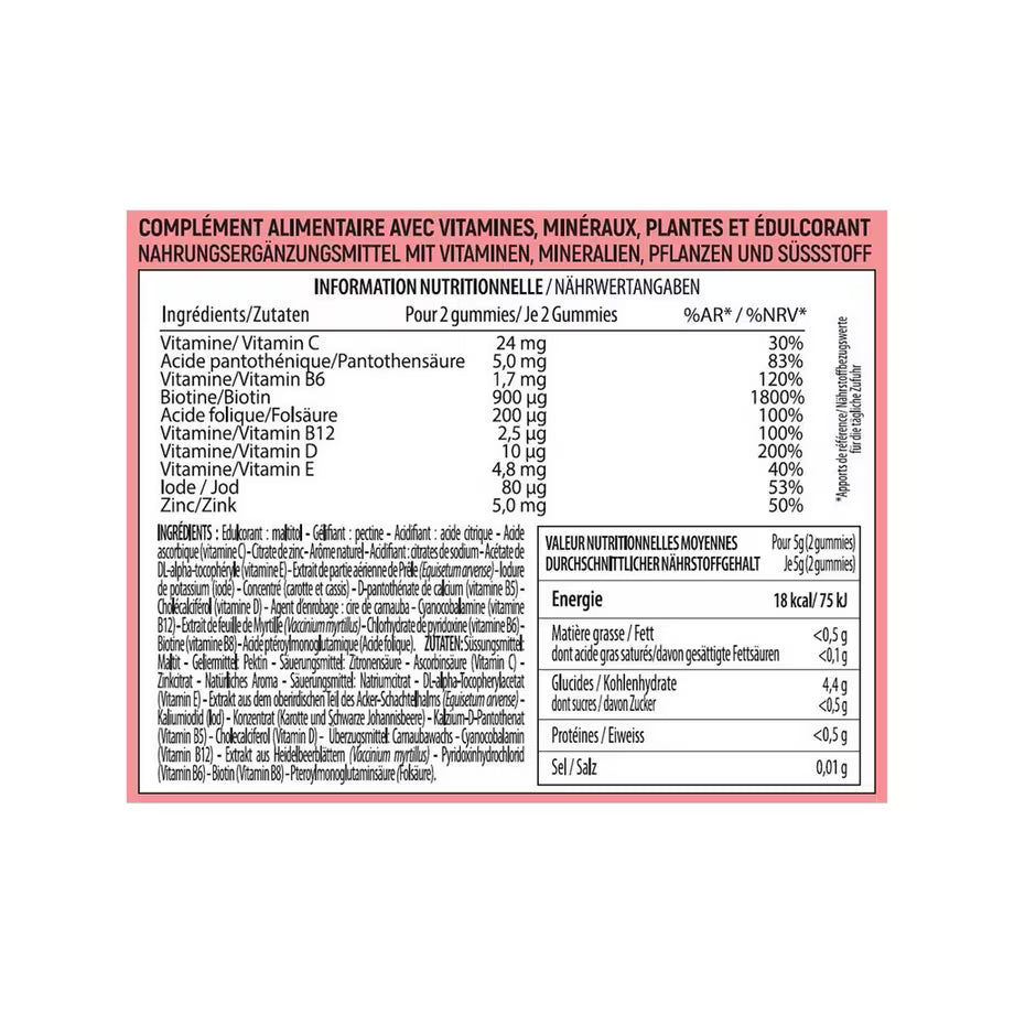 Lashilé Beauty Good Hair – Beauty, Growth, and Strengthening of Hair (Vitamin Gummies) – 3 boxes.