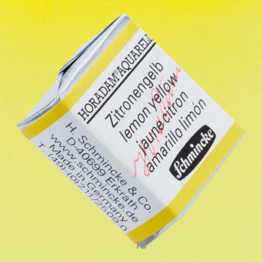 Schmincke HORADAM Aquarellfarbe  1/2 Näpfchen № 215 Zitronengelb