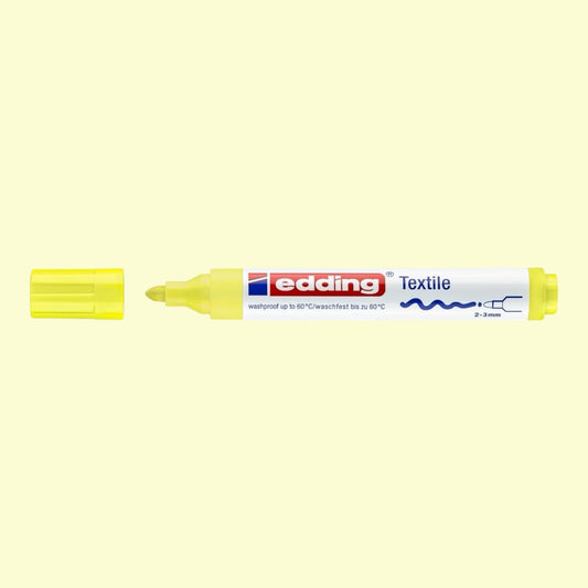 Edding 4500 Textile Marker – 2-3 mm Rundspitze, Neon Gelb