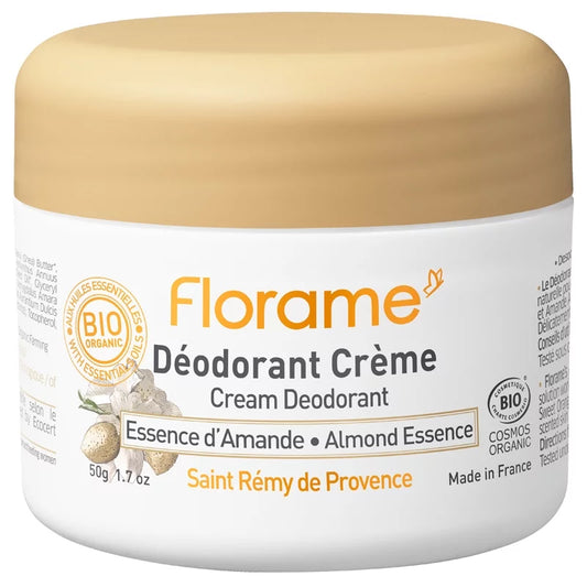 FLORAME - Organic Cream Deodorant - Bitter Almond Essence - Fresh & Natural Protection! 🌿✨