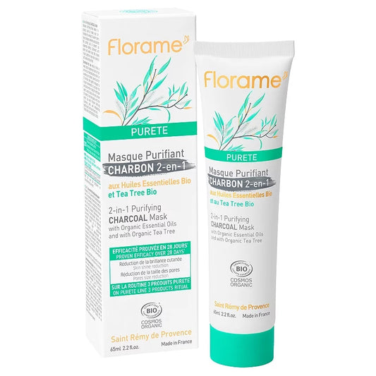 FLORAME - Purifying 2-in-1 Charcoal Mask - Detox & Glow for Radiant Skin ✨🖤