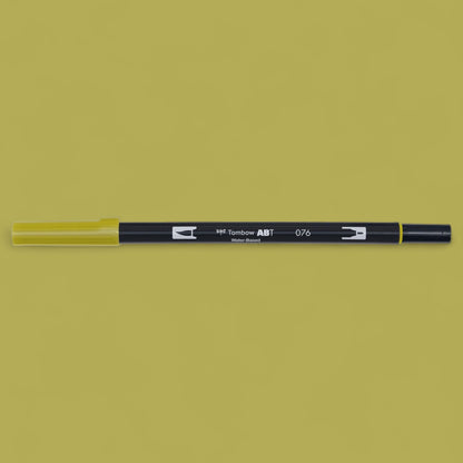 Tombow ABT Dual Brush Pen 076 green ochre