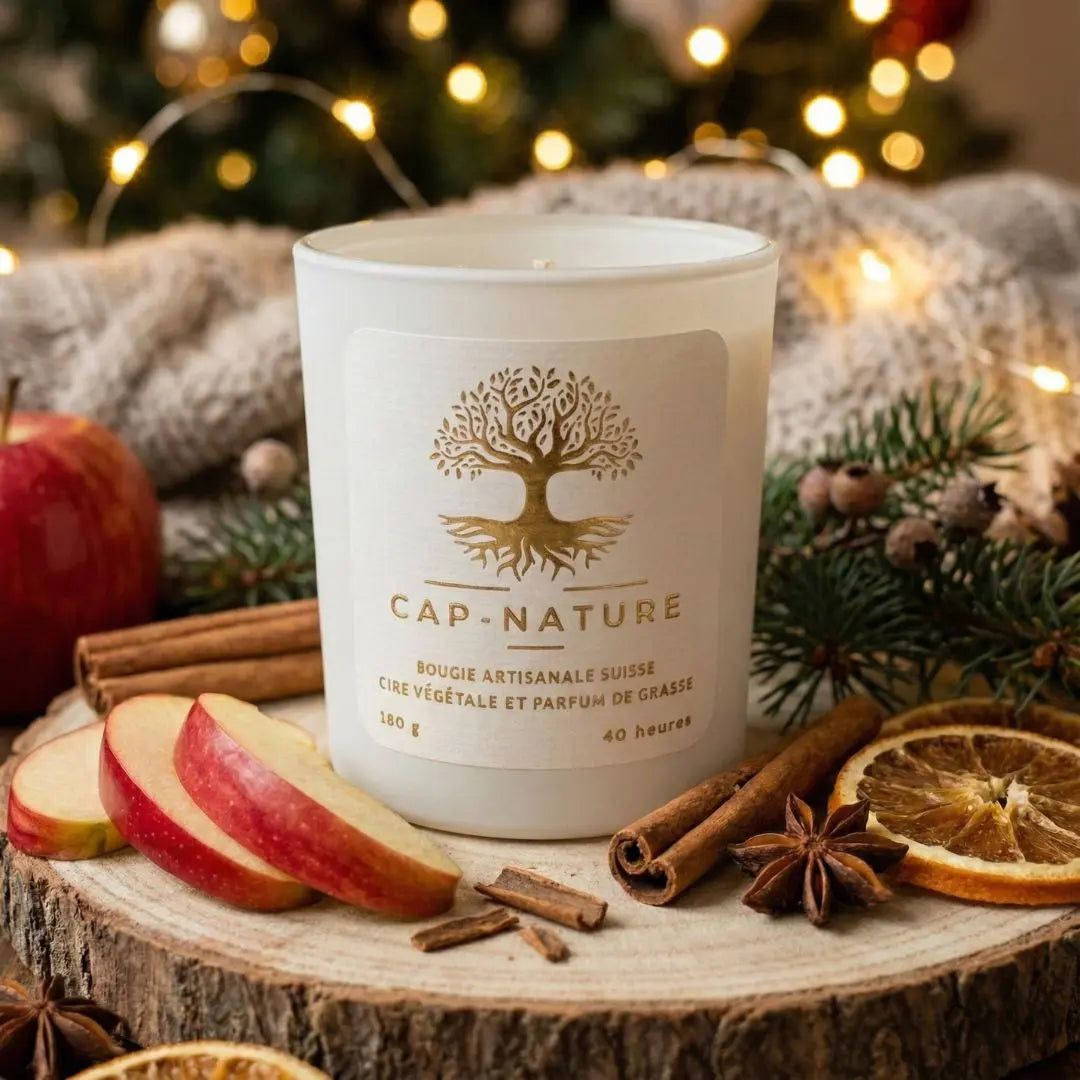 Bougie Artisanale Pomme Cannelle – Parfum Enchanteur et Ambiance Chaleureuse