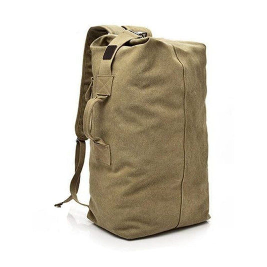 XXL Canvas Rucksack im Militärstil – 45L, Hüftgurt & Mehrere Taschen