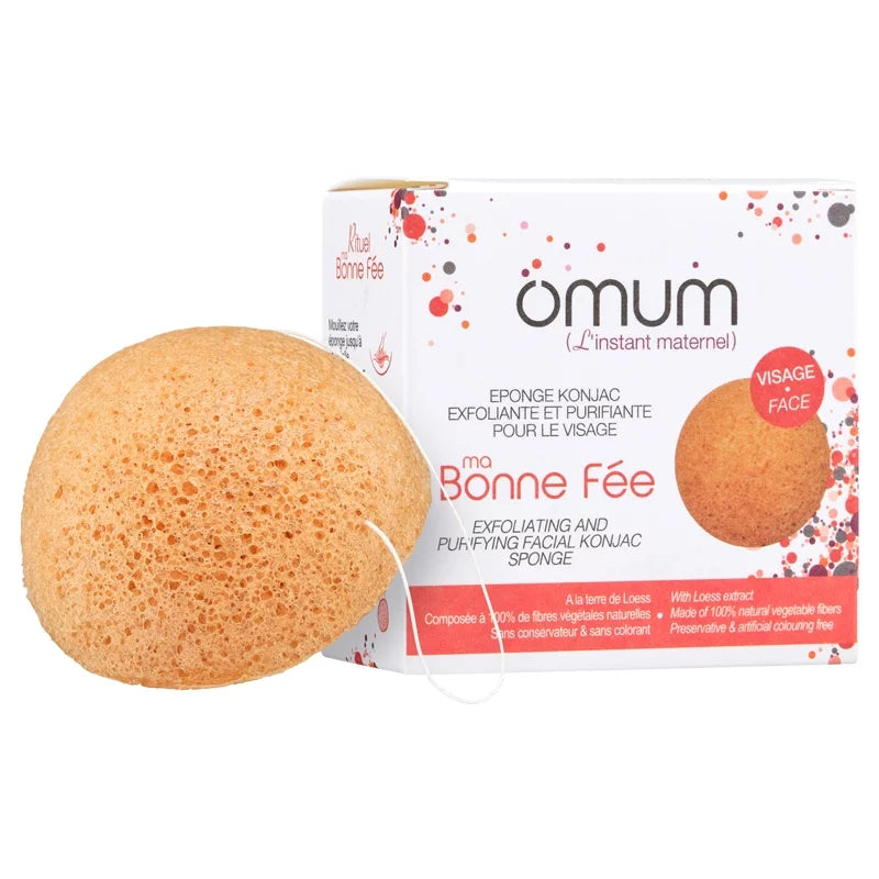 OMUM - Exfoliating & Purifying Konjac Face Sponge - Revitalize Your Skin Naturally! 🌟✨