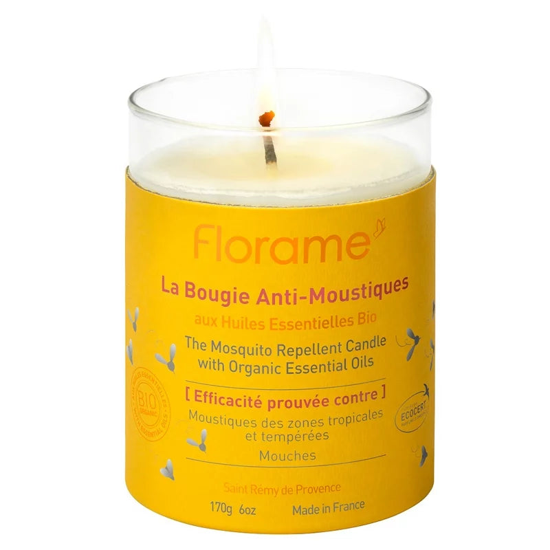 FLORAME - Organic Anti-Mosquito Candle - Enjoy Nature Freely! 🕯️🌿