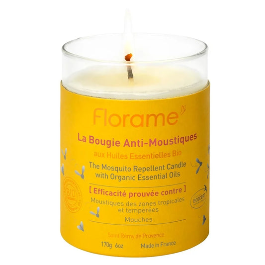 FLORAME - Organic Anti-Mosquito Candle - Enjoy Nature Freely! 🕯️🌿