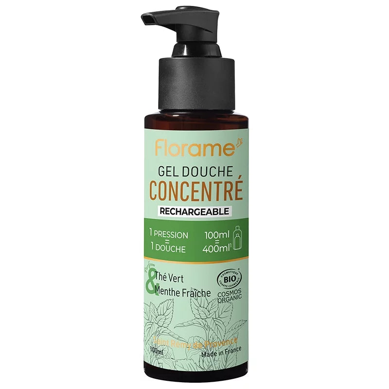 FLORAME - Organic Concentrated Shower Gel - Refreshing Green Tea & Mint Bliss 🌱💧