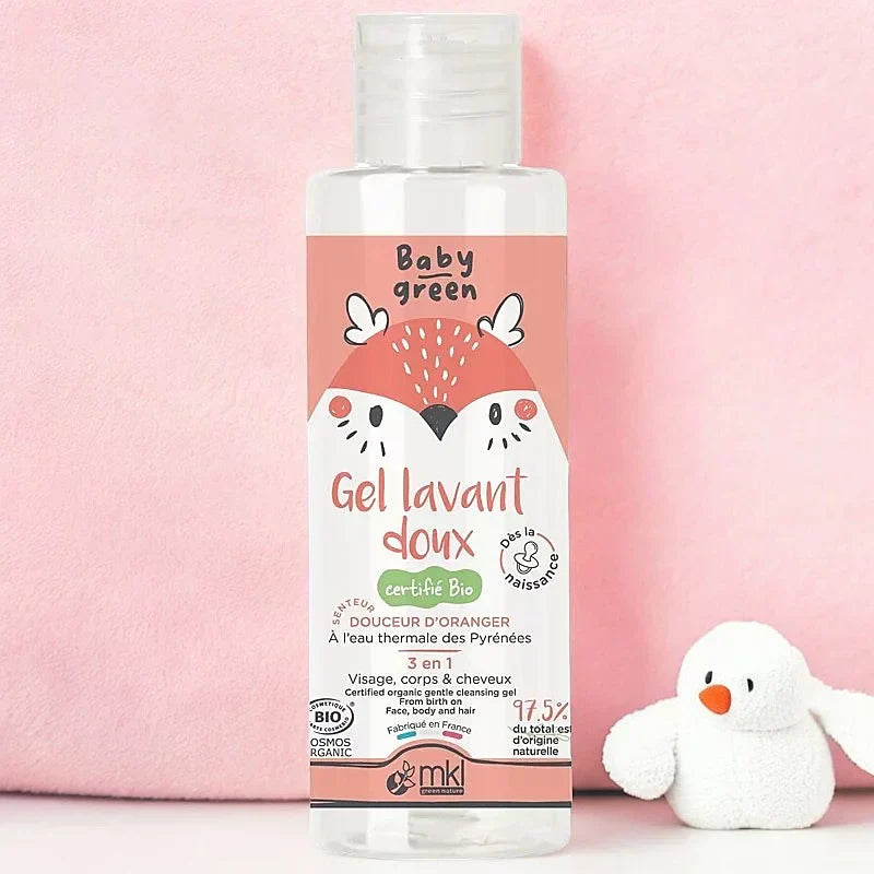 MKL GREEN NATURE - Baby Gentle Washing Gel with Orange Blossom (100ml) - Pure & Gentle Clean for Happy Babies! 🌟🍼