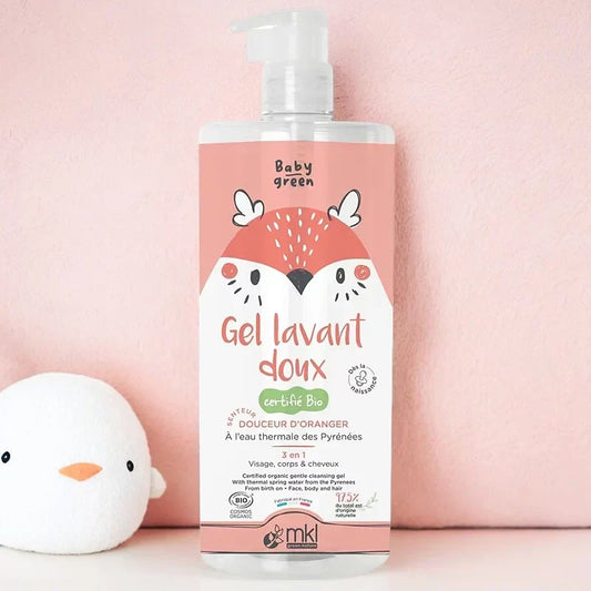 MKL GREEN NATURE - Gentle Baby Wash Gel with Orange Blossom (1L) - Soothing Cleanliness for Your Baby! 🌼💧