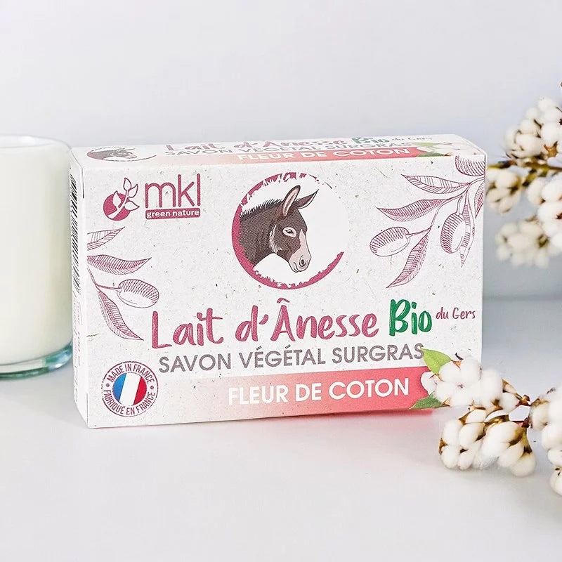 MKL GREEN NATURE - Nourishing Donkey Milk & Cotton Flower Soap (100g) - Indulge in Luxurious Hydration! 🧴✨