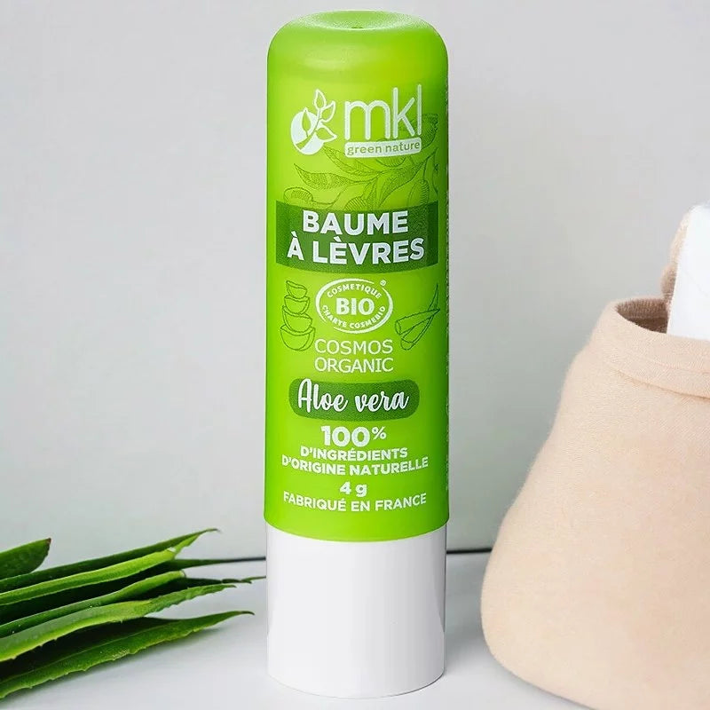 MKL GREEN NATURE - Organic Aloe Vera Lip Balm (4g) - Soft & Hydrated Lips Await! 🌱💖